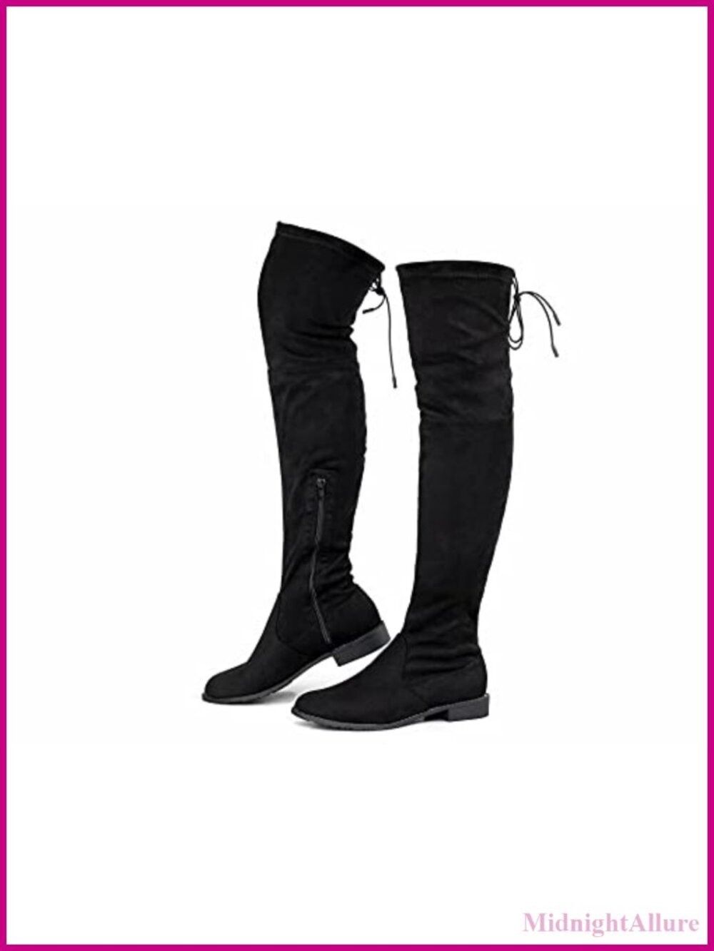 Over Knee High Boots Warm Winter Long Boot Side Zipper Back Lace